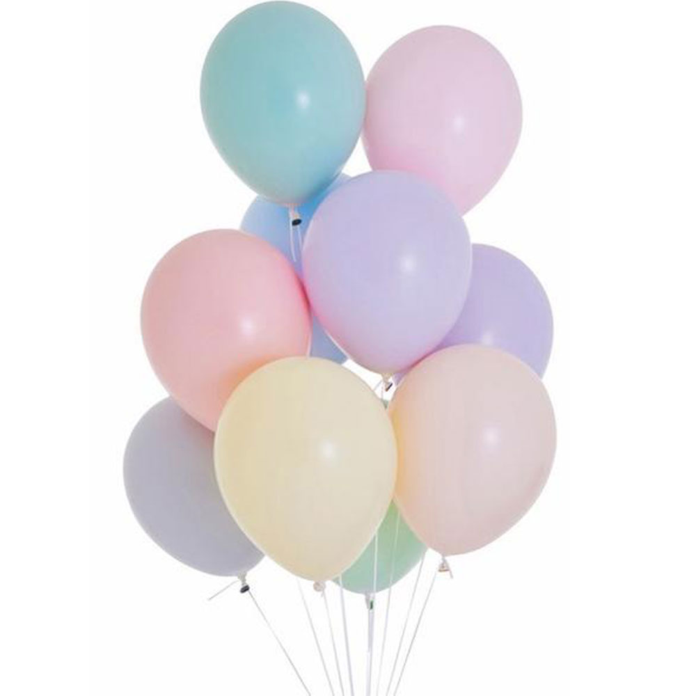 Ballons anniversaire multicolores pastel x 25